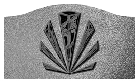 DASHELL-602-BK-SH-SL Black Sunburst Shimmer Silver Background